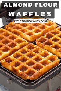 These Almond Flour Waffles are made with just 5 basic ingredients. With a crispy exterior, and light and fluffy on the inside, these are simply the best!