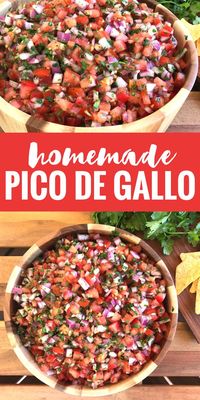 Whip up this homemade Pico de Gallo in minutes and enjoy it as a dip or topping for anything!