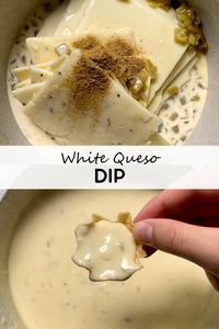 The number one thing I look forward to when eating Mexican food is the white queso dip! I never knew how to make it at home, but once you find out how easy it is to make, you’ll want to serve it on every taco Tuesday from here on out!