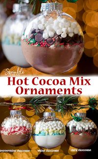 DIY Hot Cocoa Mix Ornaments are an easy DIY gift idea for the holidays. Make them variety of ways and give them away to all your friends for Christmas! #hotcocoa #hotchocolate #ornament #DIYgift #Christmas #Christmasgift #DIYChristmas #handmade #craft #Christmascraft #Tutorial #ChristmasDIY #HotCocoaOrnament #DIYhomedecor