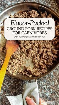 "Unleash the flavor with these ground pork recipes designed for carnivores. These easy keto dishes are perfect for tonight's dinner and offer a delicious way to stay on track with your low-carb diet. Each recipe is packed with savory goodness and simple to prepare, making it easy to enjoy a satisfying, keto-friendly meal. Discover your new favorite ground pork dishes and make your keto lifestyle both tasty and enjoyable!"