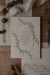 Kew Letterpress Wedding Invitations and Stationery by Artcadia — Artcadia