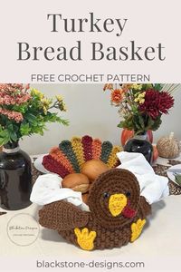 The turkey bread basket is a delightful decorative item typically used to serve bread, but it offers a range of other uses that can enhance your holiday decor. #crochetturkey #thanksgivingcrochet