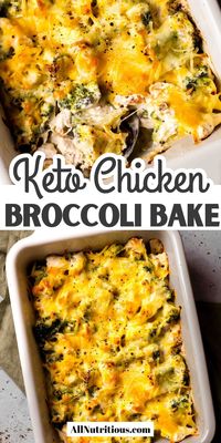 Discover your new favorite chicken dinners with this hearty keto chicken broccoli bake. Ideal for low carb dinners, this is one of the best keto chicken recipes for your low carb diet.