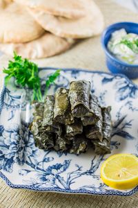 Meat & Rice Stuffed Grape Leaves