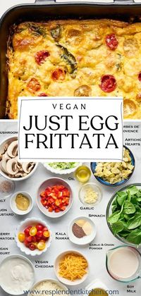 Looking for a showstopper brunch dish? Try this incredibly delicious vegan JUST Egg Frittata packed with spinach, leeks, mushrooms, bell peppers, artichokes, and vegan cheese! It's easy to make and perfect for feeding a crowd. Whether it's a leisurely brunch or a simple dinner, this flavorful frittata will impress everyone with its taste and presentation!