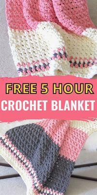 If you love working with the squishy Bernat Blanket yarn, you will love this quick and easy crochet afghan that works up in just 5 hours. This free crochet pattern is designed using a variation of the single crochet stitch that adds texture to your chunky blanket. This is a beginner friendly pattern perfect for making quick gifts. #bernatblanketyarnpattern, #crochetafghan, #crochetblanket, #freecrochetblanket, #crochetbabyblanket