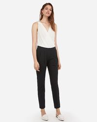 Mid Rise Pinstripe Pull-on Ankle Pant | Express