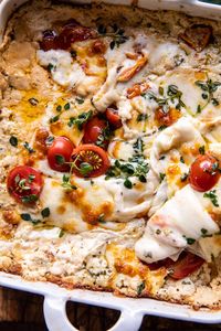 Roasted Garlic Caprese Dip | halfbakedharvest.com