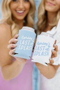 Custom Last Splash Can Cooler - Sprinkled With Pink