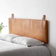 HANGING LEATHER HEADBOARD Custom leather headboard