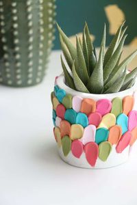 Make A Clay Petal Planter - A Beautiful Mess