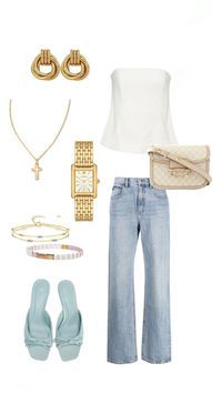 outfit ideas | trendy outfit | jeans outfit | dinner outfit | gold watch