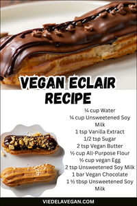 Vegan Eclair Recipe: Delight in dairy-free decadence with our tantalizing recipe collection. Indulge guilt-free in these plant-powered delights. Taste the difference today!