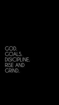 god, goals, discipline