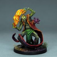 painted descent negromancer alchemist evil wizard dnd miniature pathfinder