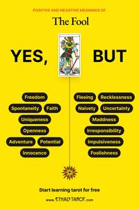 The Fool represents new beginnings, innocence, and spontaneity. It encourages taking risks and embracing the unknown with an open heart and mind, reminding us that every journey starts with a single step.