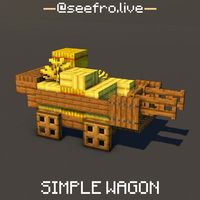 Medieval minecraft wagon / cart design