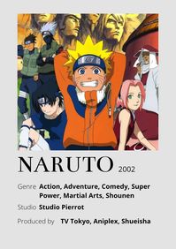 Naruto Anime Minimalist poster 😊 Information taken from myanimelist.net and wikipedia.org