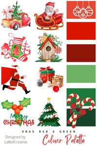 Red and green colour palette, Xmas colour palette, traditional Xmas red and green, festive colour palette, holiday colour palette, Christmas colours, bright Xmas colours, Xmas tree colours, Xmas colour ideas,