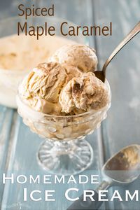 This homemade Spiced Maple Caramel Ice Cream is a sophisticated dessert that is sure to impress company, and the kids will like it too! Since it’s made with whole, unprocessed ingredients, it is a treat that you can feel good about serving.