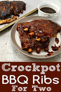 Crockpot BBQ Ribs Recipe for Two • Zona Cooks