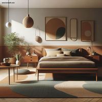 Mid Century Bedroom - Use Earthy Tones