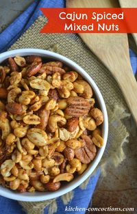 Cajun Spiced Mixed Nuts {Plus Road Trip Snack Ideas and Travel Tips} - Kitchen Concoctions