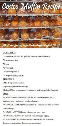 COSTCO MUFFIN RECIPE...must try these.