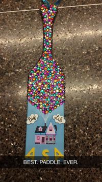 Up themed paddle made by one of our sisters for her big!