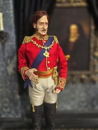 Vintage Artisan Miniature Dollhouse Sherri Colvin Military Gentleman Doll Clay  | eBay