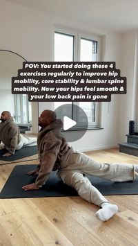 Anthony Green | Mobility on Instagram: "Low back pain | hip mobility & core stability 

Experiencing lower back pain? These 4 movements might help!
This mobility routine is designed to improve hip mobility, lumbar spine mobility, and core stability, which can contribute to reducing lower back pain and relieving stiff hips.

While there’s no quick fix for pain, it’s always important to stay consistent and find the exercises that work best for you.

Give these a try and let me know how they feel!"