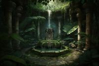 Photo the jungle temple is a digital art... | Premium Photo #Freepik #photo #game-illustration #game-background #enchanted-garden #jungle-illustration