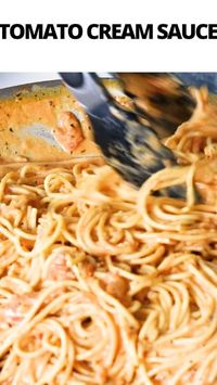 A yummy recipe for a tomato cream sauce that uses your family's favorite jar marinara. Serve over pasta for a really easy dinner.