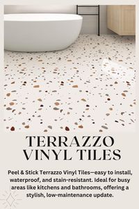 Looking for a stylish, low-maintenance flooring option? These Terrazzo-look vinyl tiles offer a timeless design with modern functionality. Waterproof, durable, and easy to install, they’re perfect for high-traffic areas like the kitchen, living room, or hallways. Transform your space with this effortless flooring solution.  #HomeStyle #TerrazzoTiles #VinylFlooring #WaterproofFlooring #FlooringTrends #LuxuryTiles #DIYHomeDecor #DIYHome #InteriorDesignGoals #BathroomDecor #DreamHome #HomeDetails