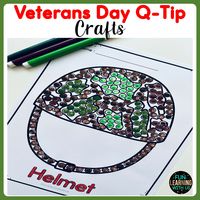 This NO-PREP Veterans Day | Remembrance Day Q-Tip Crafts are perfect for preschool, pre-k, Kindergarten, childcare