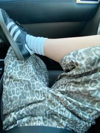 Leopard print jorts adidas sambas outfits inspiration