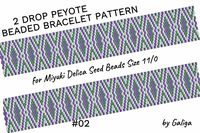 2 drop peyote bracelet pattern beaded cuff DIY beading