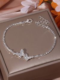 Silver  Collar  Glass   Embellished   Women's Fashion Jewelry