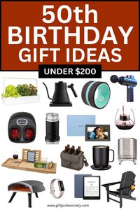 From tech accessories to cozy luxuries, these 50th birthday gift ideas are guaranteed to impress! The best part? Everything is under $200! 50th birthday gifts, 50th birthday gift ideas, 50th birthday party ideas, 50th birthday ideas, 50th birthday gift ideas for men, and 50th birthday gift ideas for women.