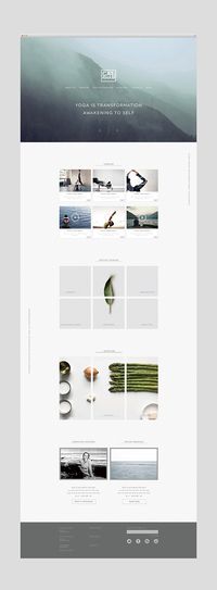 Love the muted colour scheme. #Yoga Website by Shou-Wei Tsai #simple