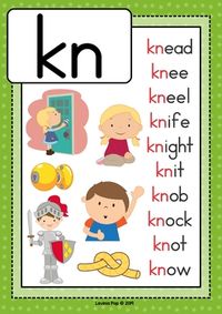 Digraph KN: Phonics Word Work {Multiple Phonograms} by Lavinia Pop