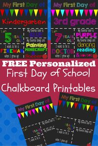 Customize this free printable chalkboard sign for your child quickly and easily! Just download, type and print for a memorable Back to School photo!