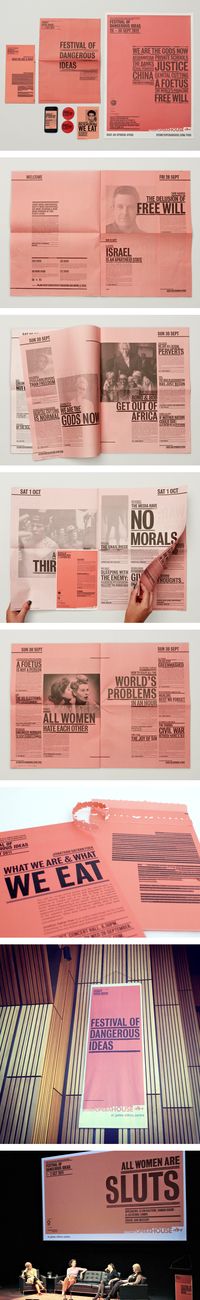 Festival of Dangerous Ideas 2011 & 2012 by Leah Procko, via Behance