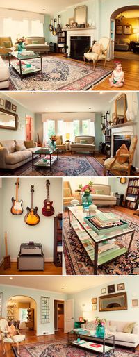 Cool, eclectic living room.