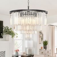 More Change 9 - Light Crystal Dimmable Tiered Chandelier | Wayfair