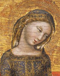 Vitale da Bologna. Detail from The Madonna of Humility, 1353.