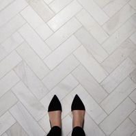 marble+herringbone+floors