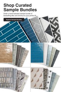 Unlock Your Dream Design with Tile Sample Bundles Looking for the latest tile trends? Dive into our vast collection of stunning tiles and mosaics. Try samples for just $1, and enjoy free shipping when you order 5 or more. Elevate your space today!