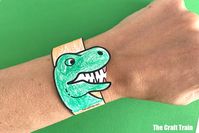 printable dinosaur paper bracelet | The Craft Train